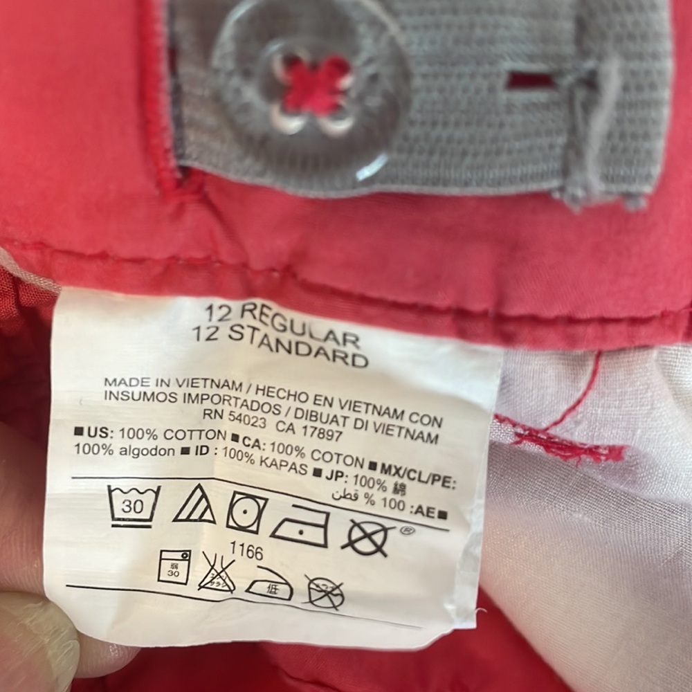 Old Navy youth size 12 flat front red/orange shorts - Picture 5 of 7